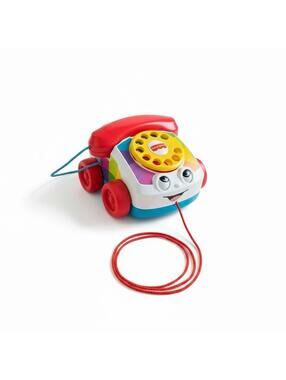 Fisher-Price Chatter Rotary Telephone Classic Vintage Pull Toy Great Condition
